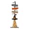 Glitzhome® 42" Lighted Halloween Witch's Broom Porch Décor with Timer
